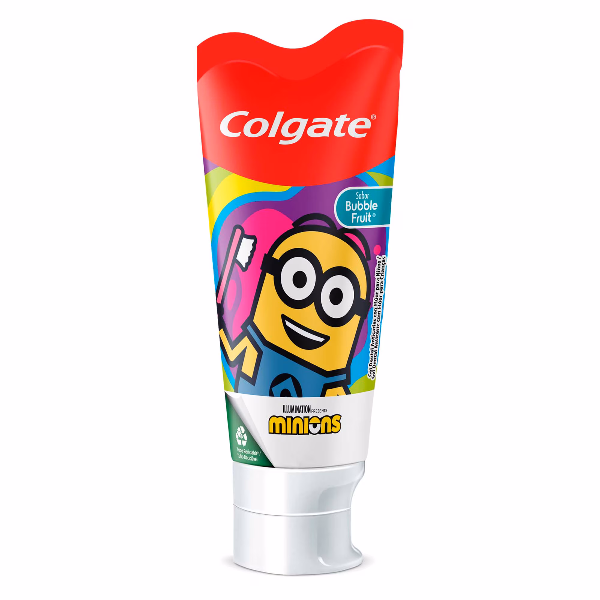 CREMA DENTAL COLGATE MINIONS - TUBO x 75 ML (100 GR) - SABOR BUBBLEFRUIT