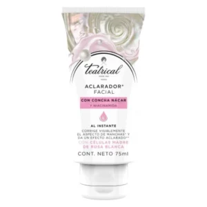 CREMA TEATRICAL ACLARADOR FACIAL CON CONCHA NACAR Y NACINAMIDA - TUBO x 75 ML