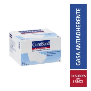 CUREBAND PREMIUM GASA ANTIADHERENTE ESTERIL 10 CM x 10 CM - CAJA x 24 SOB