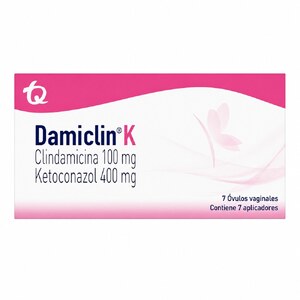 DAMICLIN K 100 MG/400 MG - CAJA x 7 OVULOS VAGI. CON 7 APLICADORES