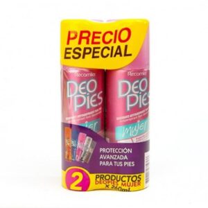 DEO PIES SPRAY PARA PIES MUJERES - PREPACK x 2 LATA AEROSOL x 260 ML C/U - OFERTA ESP.