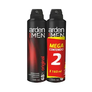 DESOD/ANTITRA ARDEN FOR MEN ORIGINAL AEROSOL PACK x 2 FCO x 165 ML C/U - OFERTA