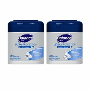 DESOD/ANTITRANS. BALANCE MEN ULTRA PROTECTION SIN MANCHAS EN CREMA - POTE x 100 GR PREPACK x 2 UND - PRECIO ESPECIAL