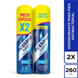 DESOD. MEXSANA ANTIBAC. CLASICO SIN TRICLOSAN - PACK x 2 SPRAY x 260 ML - OF