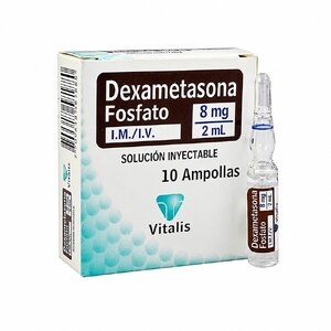 DEXAMETASONA FOSFATO 8 MG/2 ML SLN INY - CAJA x 10 AMP