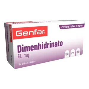 DIMENHIDRINATO 50 MG - CAJA x 36 TABLETAS