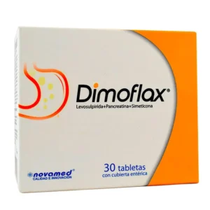 DIMOFLAX SIMETICONA/LEVOSULPIRIDA/PANCREATINA 80/25/150 MG X 60 TABL