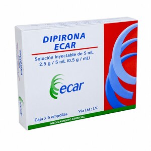 DIPIRONA 2.5 GR/5 ML SLN INY - CAJA x 5 AMP