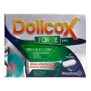 DOLICOX FORTE MAX 250 MG/220 MG/65 MG - CAJA x 12 TAB