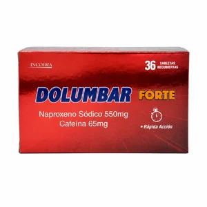 DOLUMBAR FORTE 550 MG/65 MG - CAJA x 36 TAB REC.