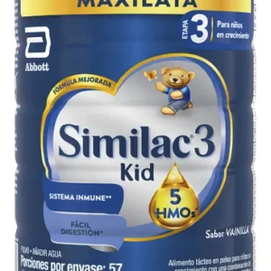 SIMILAC 3 KID PARA NIÑOS EN CRECIMIENTO 5 HMOS POLVO - LATA x 1800 G - SABOR VAINILLA