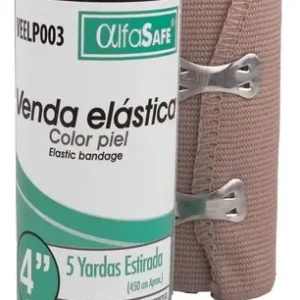 VENDA ELASTICA COLOR PIEL ALFA SAFE  4 x 5 YDS x 1 UND