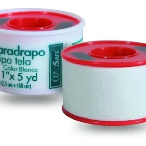 ESPARADRAPO TIPO TELA BLANCO ALFA SAFE 1/2 x 5 YD (1.25 CM x 450 CM) - CARRETE x UNID