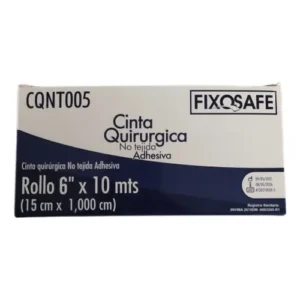 CINTA QUIRURGICA NO TEJIDA ADHESIVA FIXOSAFE 6` x 10 MTS (15 CM x 1000 CM) - CAJA x 1 ROLLO