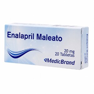 ENALAPRIL MALEATO 20 MG - CAJA x 20 TAB