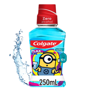 ENJUAGUE BUCAL COLGATE PLAX KIDS MINIONS AZUL - FCO x 250 ML - SABOR BLUE TUTTI FRUTTI