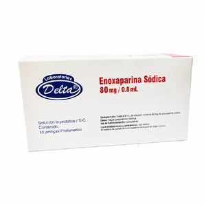 ENOXAPARINA SODICA 80 MG/0.8ML SLN INY - CAJA x 10 JERINGAS PRELLE x 0.8 ML C/U