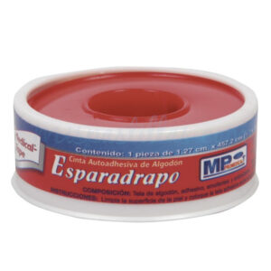 ESPARADRAPO TELA MEDICAL - ROLLO TAPE 1/2 x 5 YDAS x UNID