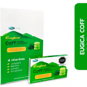 EUGICA COFF HERBAL LOZENGES - CAJA x 15 BLISTERS x 8 CARAMELOS DUROS C/U