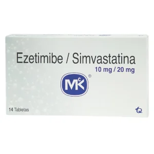 EZETIMIBE 10 MG + SIMVASTATINA 20MG - CAJA x 14 TAB