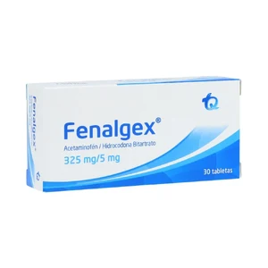 FENALGEX 325 MG/5 MG - CAJA x 30 TAB