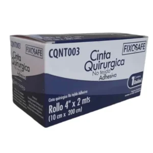 CINTA QUIRURGICA NO TEJIDA ADHESIVA FIXOSAFE 4` x 2 MTS (10 CM x 200 CM) - CAJA x 1 ROLLO