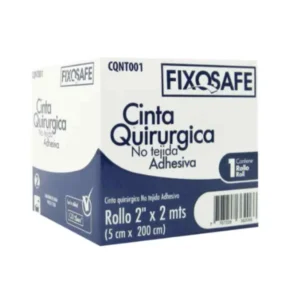 CINTA QUIRURGICA NO TEJIDA ADHESIVA FIXOSAFE 2` x 2 MTS (5 CM x 200 CM) - CAJA x 1 ROLLO