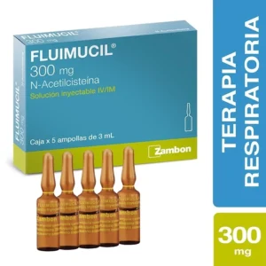FLUIMUCIL 300 MG SLN INY - CAJA x 5 AMP x 3 ML