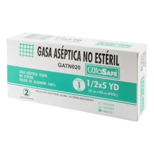 GASA ASEPTICA TEJIDA NO ESTERIL ALFA SAFE 1/2*5 YDA