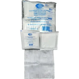 GASA ESTERIL TEJIDA  ALFA SAFE 3` x 3` (7.5 CM x 7.5 CM) - CAJA x 50 SOBRES x 5 UNID C/U `REF:GATS004`