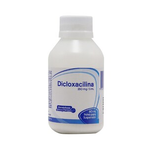 DICLOXACILINA 250 MG/5 ML POLVO PARA SUSP ORAL - FCO x 80 ML