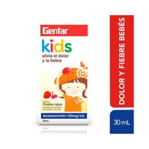 GENFAR KIDS - ACETAMINOFEN 100 MG/ML GOTAS ORALES - FCO x 30 ML