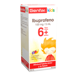 GENFAR KIDS - IBUPROFENO 100 MG/5 ML SUSP ORAL - FCO x 120 ML