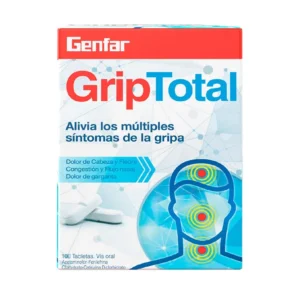 GENFARGRIPTOTAL CAJA x 100 TABLETAS EN 25 FOIL PROLAM 200 x 4 TABLETAS C/U.