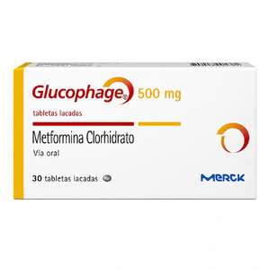 GLUCOPHAGE 500 MG - CAJA x 30 TAB