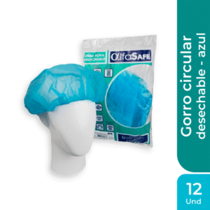 GORRO CIRCULAR AJUSTABLE AZUL x 12 UND
