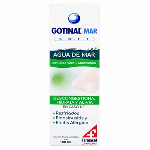 GOTINAL MAR SOFT AGUA DE MAR CON ALOE VERA Y MANZANILLA SLN NASAL - FCO ATOMIZADOR x 100 ML