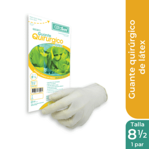 GUANTE CIRUGIA ESTERIL PREMIUM LATEX ALFA SAFE CON TALCO TALLA 8.5 - SOBRE x 1 PAR `REF:GULP005`