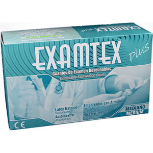 GUANTE LATEX EXAMTEX TALLA S - CAJA x 100 UND