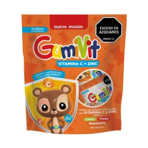 GUMIVIT C GOMITAS SABOR LIMON-NARANJA-FRESA-MANDARINA BOLSA x 6 SOBRES x 4 GOMAS C/U