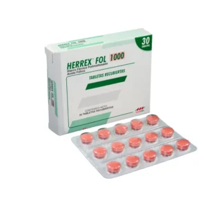 HERREX FOL 1000 MG - CAJA x 30 TAB REC.
