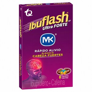 IBUFLASH ULTRA FORTE 400 MG/65 MG - CAJA x 8 CAPS