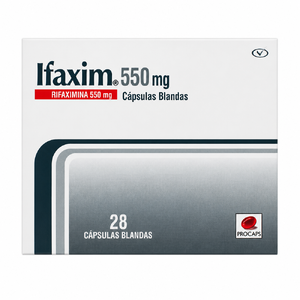 IFAXIM 550 MG - CAJA x 28 CAPSULAS BLANDAS DE GELATINA