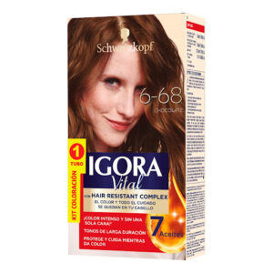 IGORA VITAL R5 6-68 CHOCOLATE - CAJA x 1 FCO x 50 ML + OXIGENTA REVELADORA