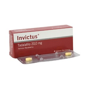 INVICTUS 20 MG - CAJA x 4 TAB REC.