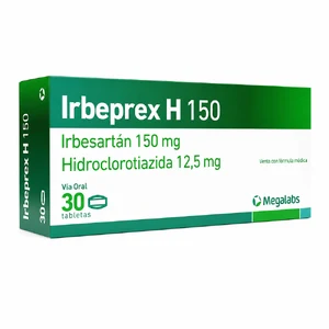 IRBEPREX H 150 MG/12.5 MG - CAJA x 30 TAB