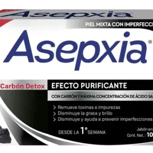 JABON ASEPXIA CARBON DETOX - EFECTO PURIFICANTE - BARRA x 100 GR