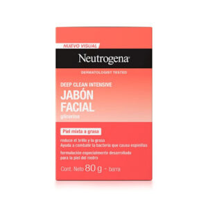 JABON FACIAL NEUTROGENA DEEP CLEAN INTENSIVE PIEL MIXTA A GRASA - CAJA x 1 BARRA x 80 GR