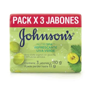 JABON J&J NUTRI SPA REFRESCANTE UVA VERDE - PREPACK x 3 BARRAS x 110 GR - C/U