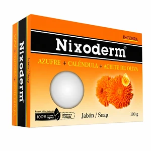 JABON NIXODERM AZUFRE + CALENDULA + ACEIDE DE OLIVA - BARRA x 100 GR